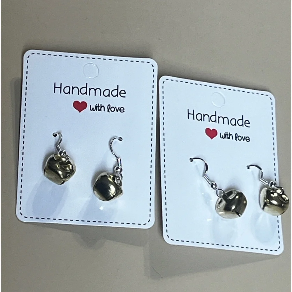 Jingle Bell Earrings Handcrafted - Picture 4 of 12